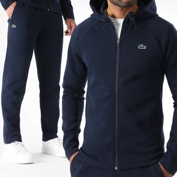 Lacoste - Chándal con logo bordado de cocodrilo azul marino